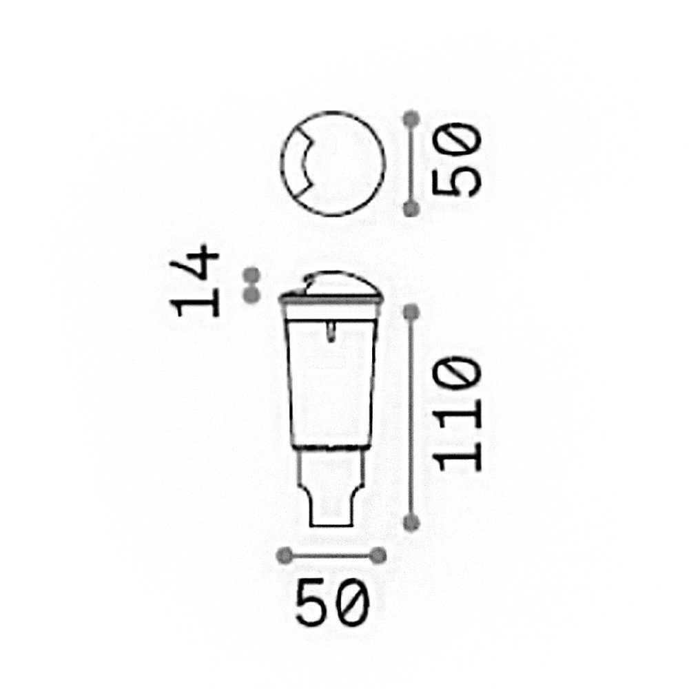 Foco empotrable circular transitable para uso exterior Ideal Lux WAY 269696 N
