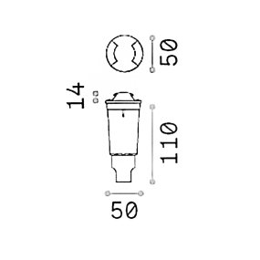 Spot encastré rond praticable Ideal Lux WAY 269719 N pour usage extérieur