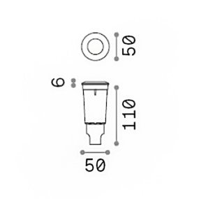 Spot encastré rond praticable Ideal Lux WAY 269733 N pour usage extérieur