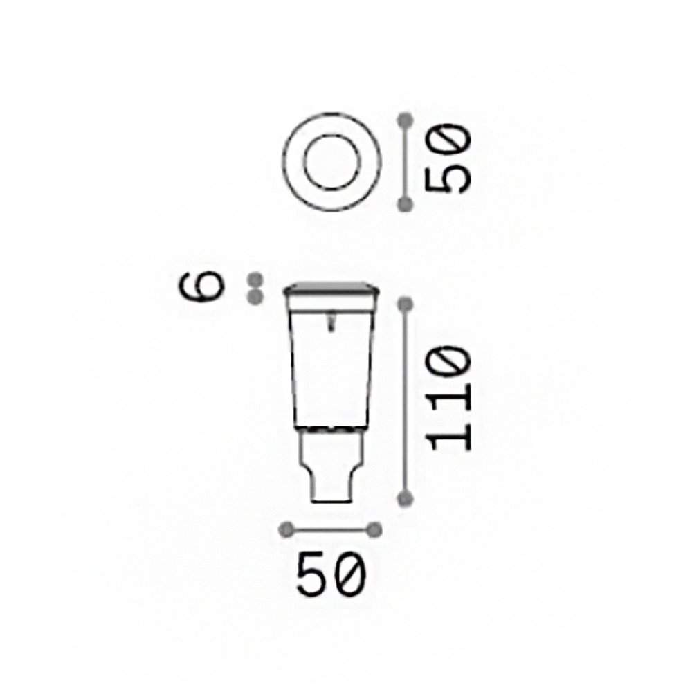 Spot encastré rond praticable Ideal Lux WAY 269733 N pour usage extérieur