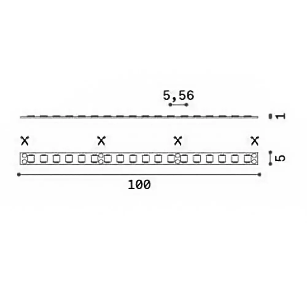 Nastro flessibile acciaio completa di striscia led Ideal Lux TESI 8MM 344881