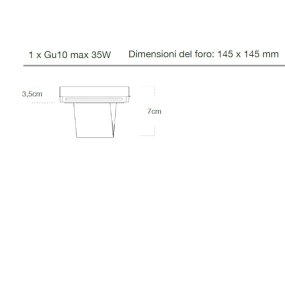 Foco empotrable Lampadari Bartalini ESREVER 1 FP32 GU10 LED