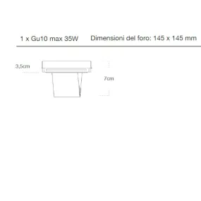 Foco empotrable Lampadari Bartalini ESREVER 1 FP32 GU10 LED