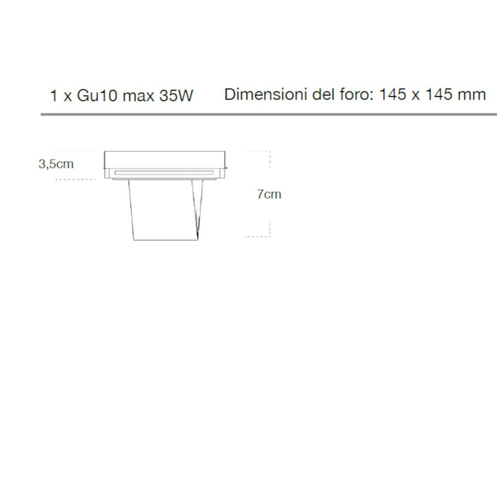 Spot encastré Lampadari Bartalini ESREVER 1 FP32 GU10 LED
