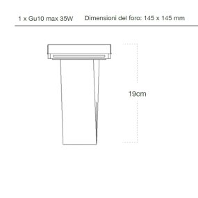 Foco empotrable Lampadari Bartalini ESREVER 3 FP34 GU10 LED
