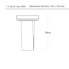 Foco empotrable Lampadari Bartalini ESREVER 3 FP34 GU10 LED