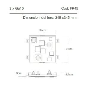 Faretto incasso Lampadari Bartalini OGNIR FP45 GU10 LED