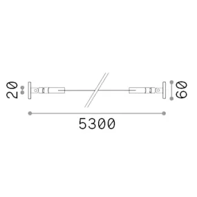 Cinta de acero flexible completa con tira LED Ideal Lux TESI 20MM 258300 ACERO