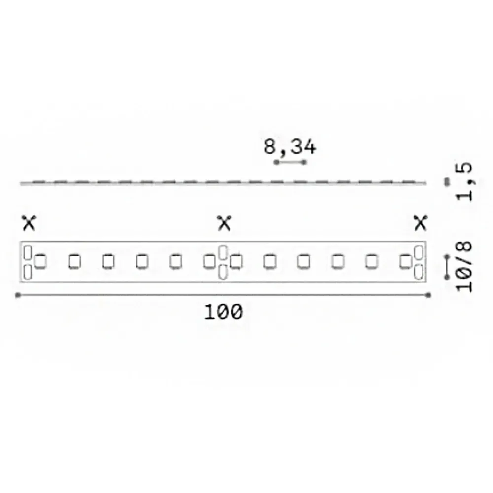 Nastro flessibile acciaio completa di striscia led Ideal Lux TESI 20MM 302256 BIANCO