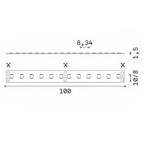 Nastro flessibile acciaio completa di striscia led Ideal Lux TESI 20MM 302263