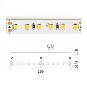 Ruban flexible en acier pour usage extérieur avec bande LED Ideal Lux TESI 20MM 302256 IP65