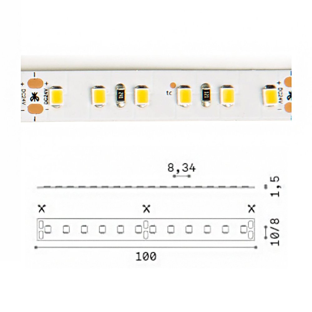 Ruban flexible en acier pour usage extérieur avec bande LED Ideal Lux TESI 20MM 302256 IP65