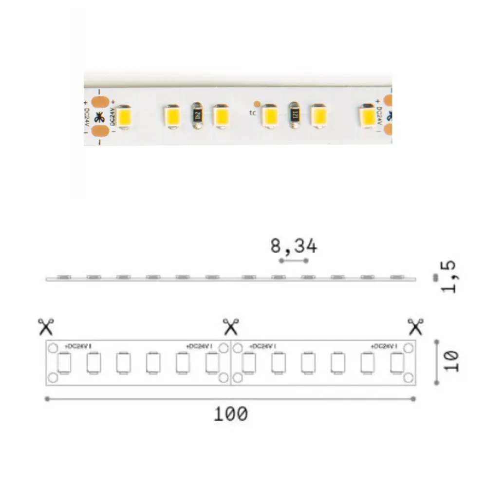 Nastro flessibile acciaio da esterno completa di striscia led Ideal Lux TESI 20MM 302270