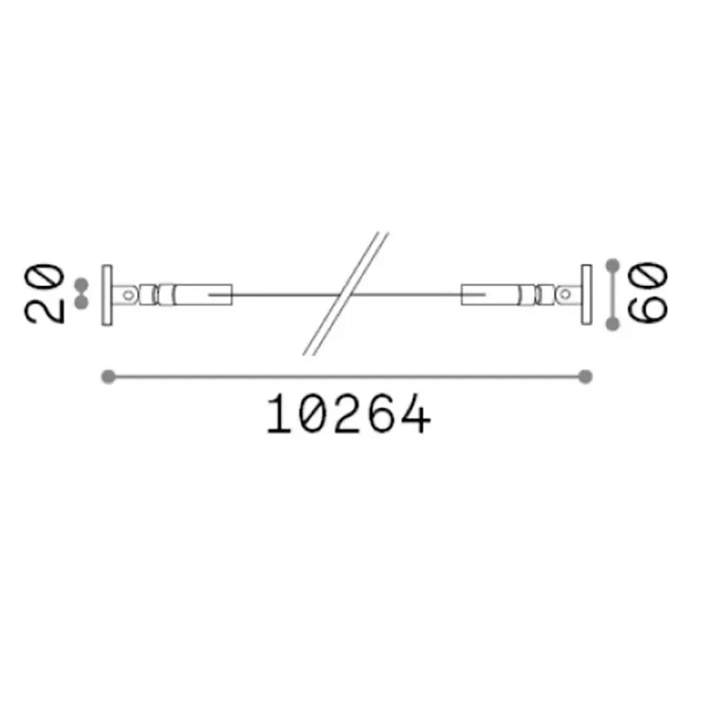 Ruban flexible en acier pour usage extérieur complet avec bande LED Ideal Lux TESI 20MM 302270