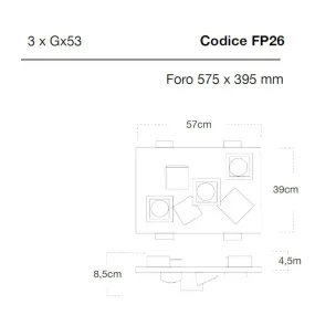 Spot encastré Lampadari Bartalini ASE FP26 GX53 LED