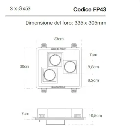 Spot encastré Lampadari Bartalini OBUC FP43 GX53 LED