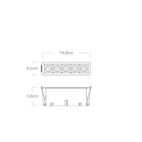 Einbaustrahler Lampadari Bartalini AVOTNAM 5 Weiße LED