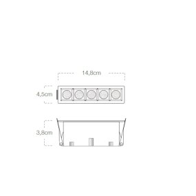 Foco empotrable Lampadari Bartalini AVOTNAM 5 LED Blanco