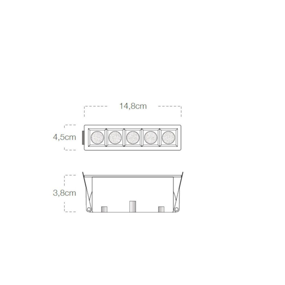 Foco empotrable Lampadari Bartalini AVOTNAM 5 LED Blanco