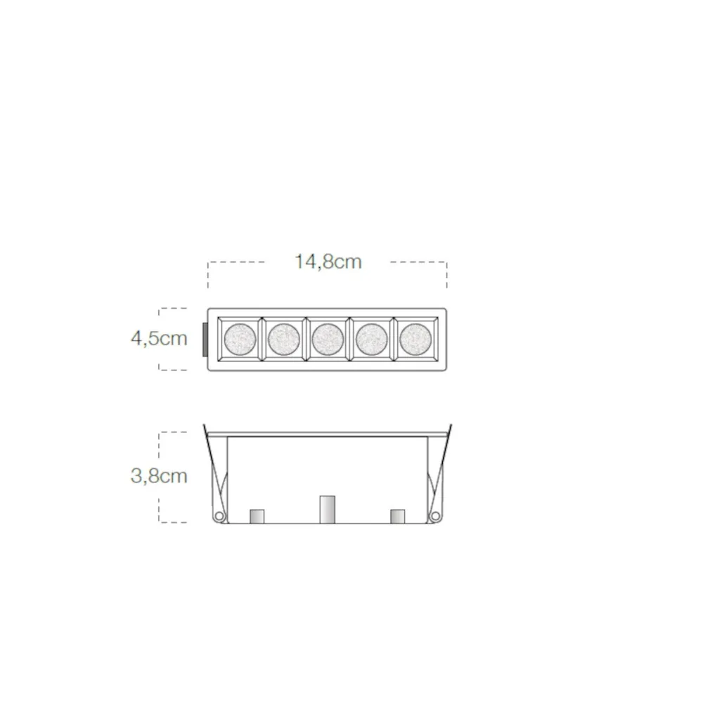 Faretto incasso Lampadari Bartalini AVOTNAM 5 Nero LED