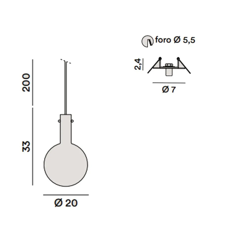 Lampadario incasso Perenz AMPOLLA 8310 SP LC 8029 CL