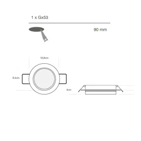 Lampadari Bartalini SURUAT LED GX53 blanco