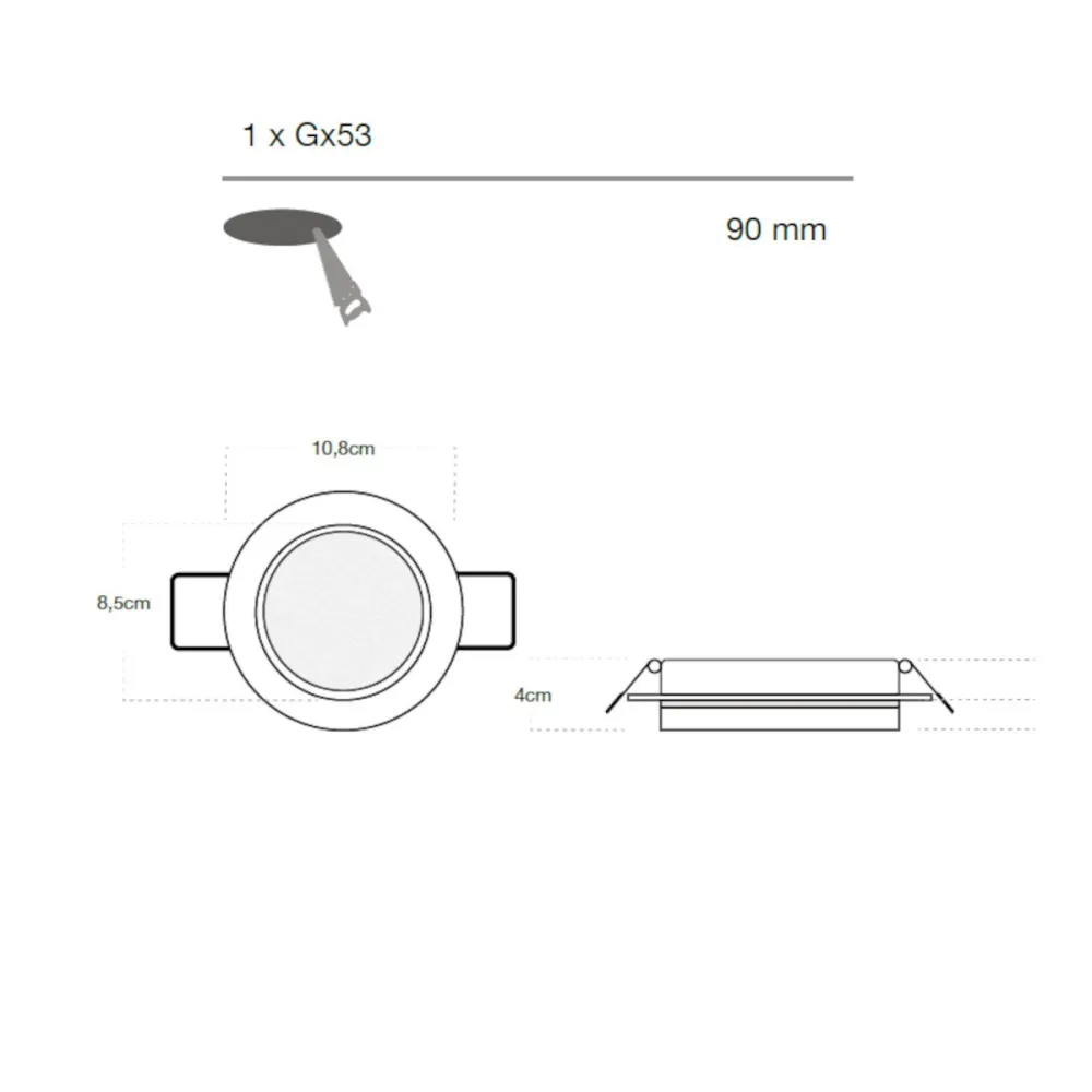 Lampadari Bartalini SURUAT LED GX53 blanco
