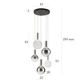 Moderner Kronleuchter Perenz AMPOLLA 8310 8312 8032 LED
