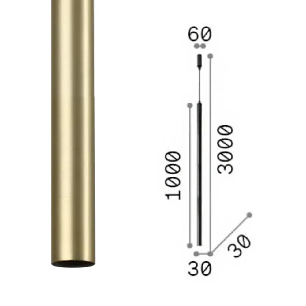 Zylinderförmiger LED-Kronleuchter aus Messing Ideal Lux ULTRATHIN 339733