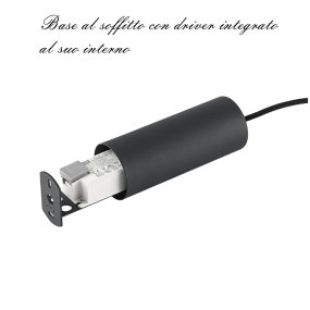 Lámpara de techo led cilíndrica de latón Ideal Lux ULTRATHIN 339733