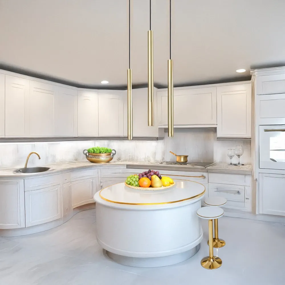 Lámpara de techo led cilíndrica de latón Ideal Lux ULTRATHIN 339726