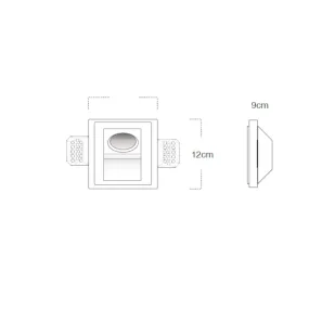 Treppenleuchte aus Gips Lampadari Bartalini ININREB 070 GU10 LED