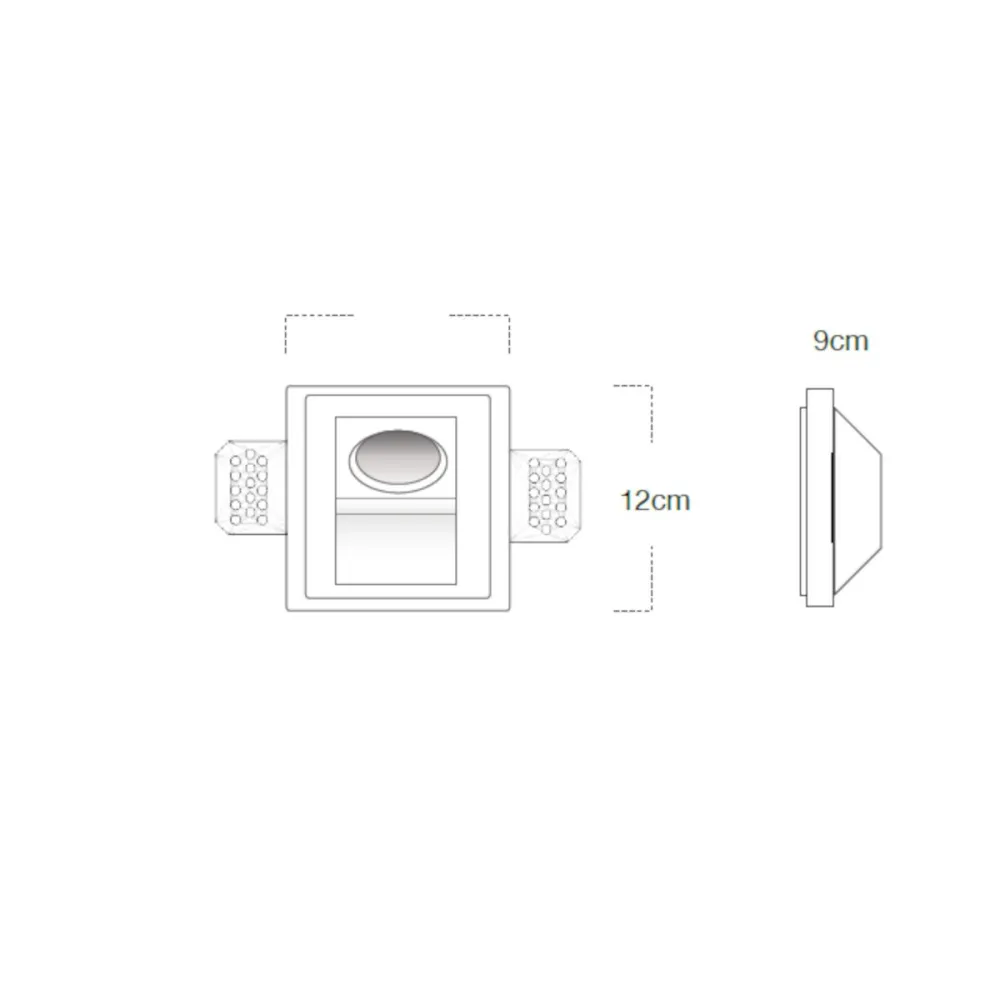 Treppenleuchte aus Gips Lampadari Bartalini ININREB 070 GU10 LED