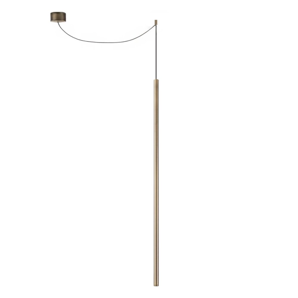 Lustre décentralisé parallélépipède laiton led Ideal Lux FILO 300825