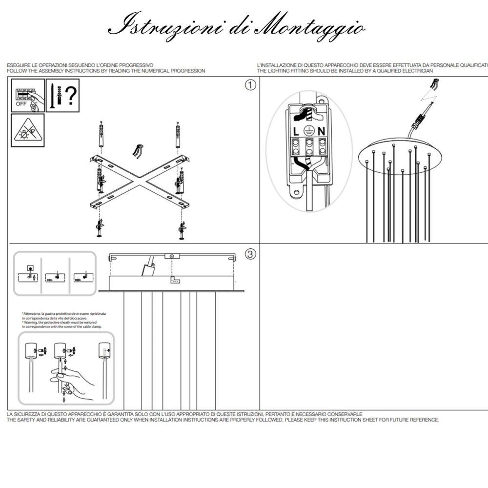 Lampadario ottone led Ideal Lux FILO SP12 263663