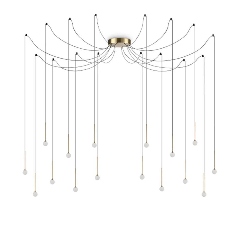 Lustre en laiton à LED Ideal Lux LUCCIOLA SP12 284019