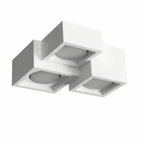 Lámpara de techo de yeso Lampadari Bartalini OUQE 3 PLAP8 GX53 LED