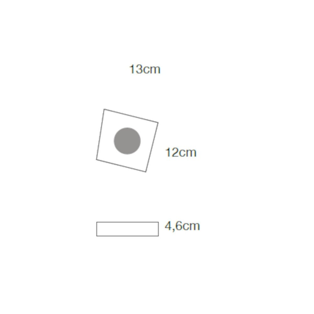 Deckenleuchte Gips Lampadari Bartalini GNIKCOLB 1 PLAP12 GX53 LED