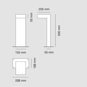 Lampadaire moderne à LED Belfiore ELLE SMALL 1093B IP65