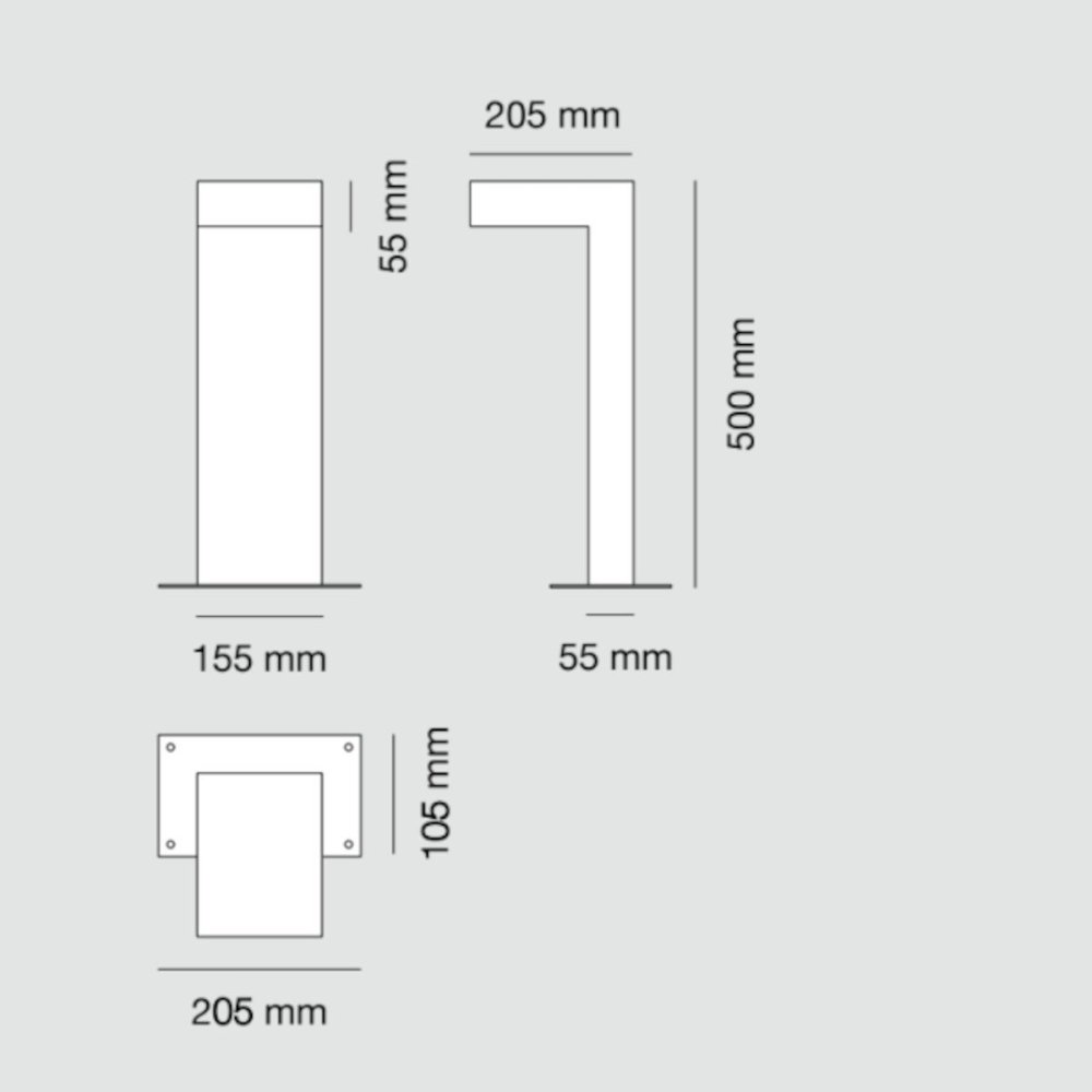 Lampadaire moderne à LED Belfiore ELLE SMALL 1093B IP65
