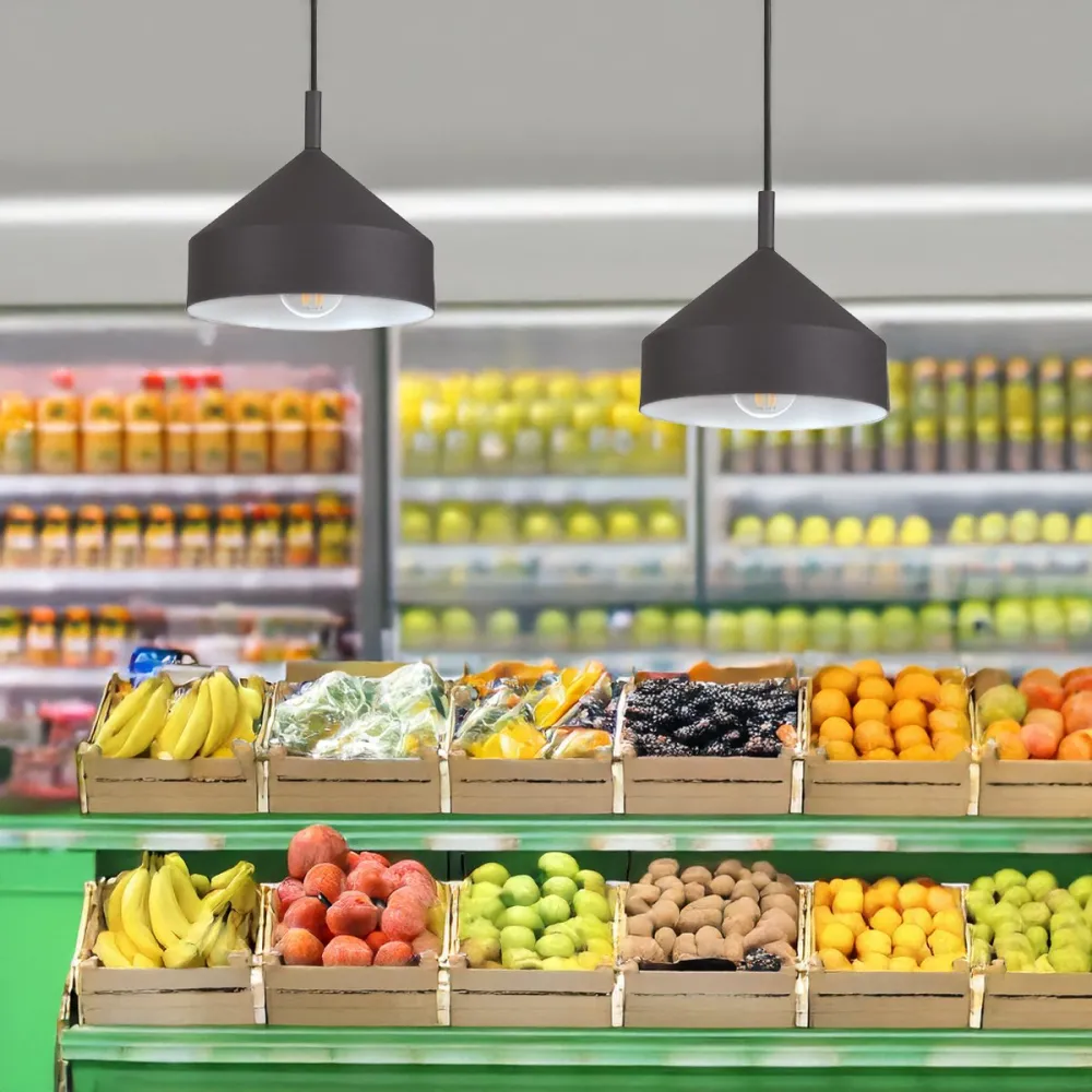 Lustre en métal Ideal Lux YURTA SP1 SMALL NOIR 281568