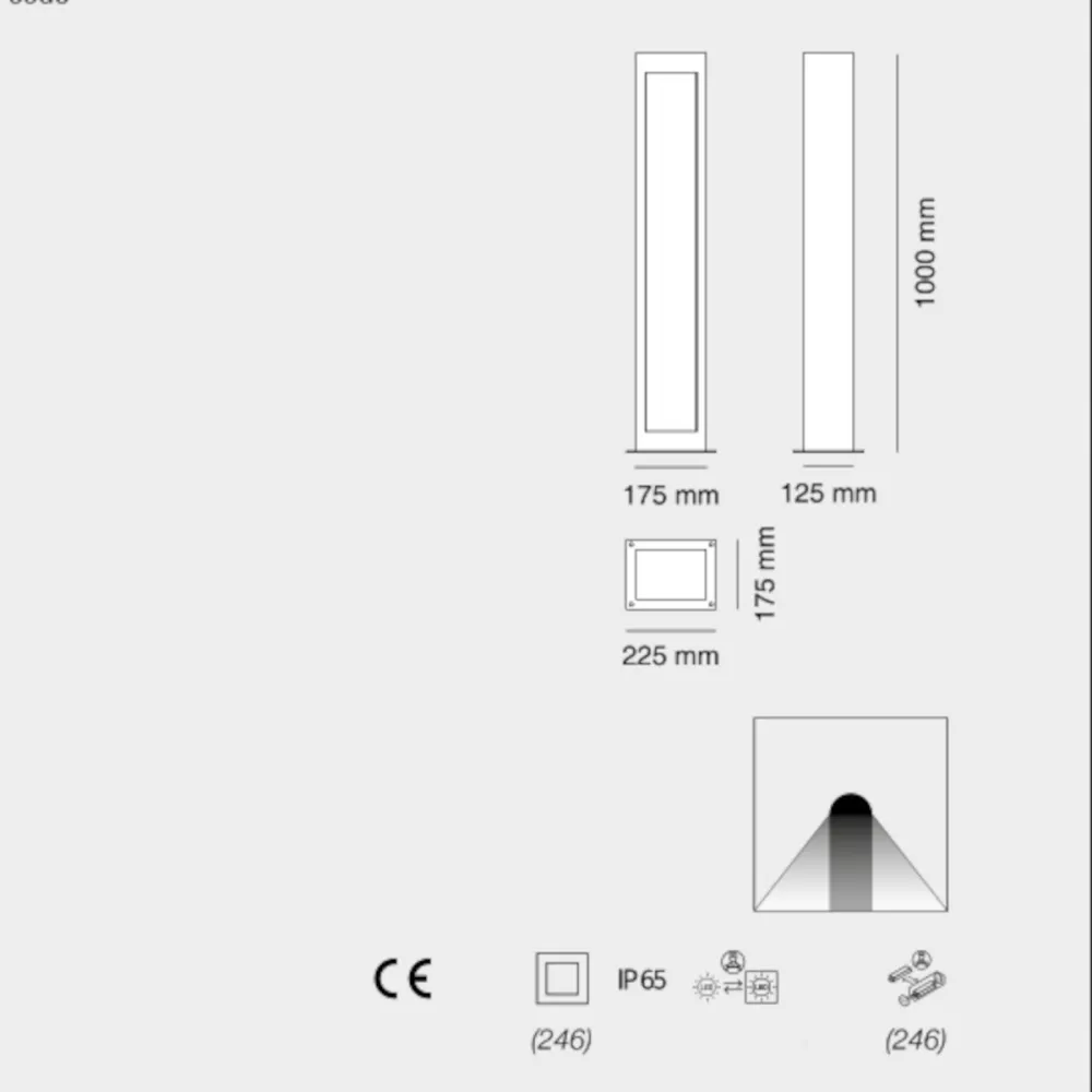 Farola moderna LED Belfiore MONO 1113A 396 30246