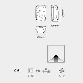 Baliza de paso moderna Belfiore 9010 SER 1102 30240 LED IP65