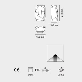 Moderne Wegeleuchte Belfiore 9010 SER 1102 30240 LED IP65
