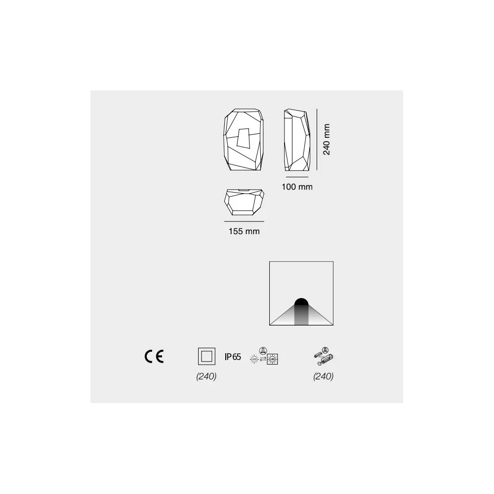 Baliza de paso moderna Belfiore 9010 SER 1102 30240 LED IP65