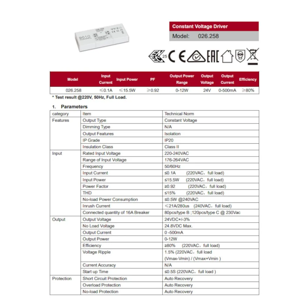 Alimentatore Belfiore 9010 026.258 ON/OFF