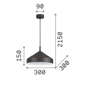 Lustre en métal Ideal Lux YURTA SP1 MEDIUM BLANC 285153