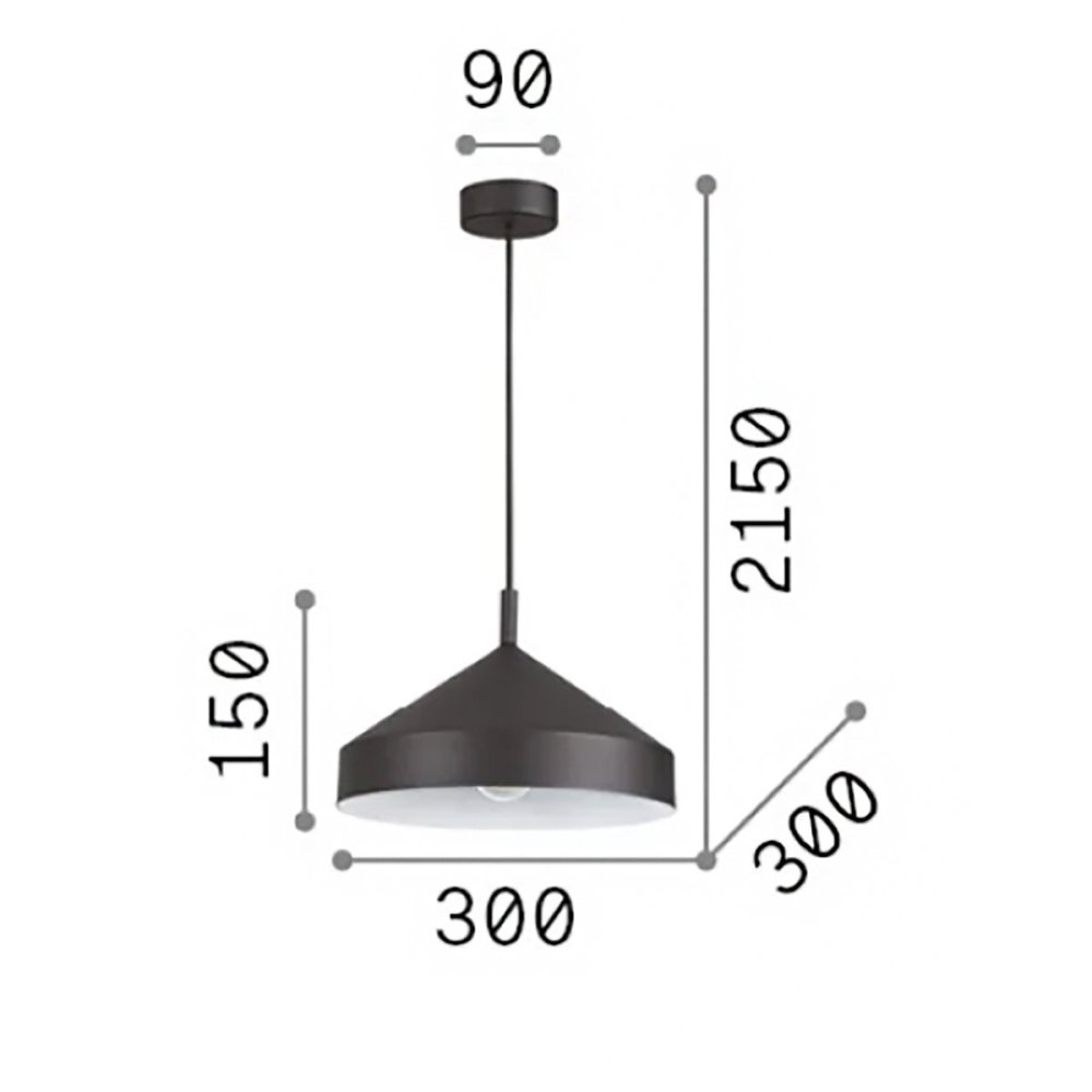 Metallleuchter Ideal Lux YURTA SP1 MEDIUM WHITE 285153