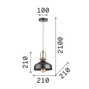Lámpara de araña de metal Ideal Lux ERIS 1 SP1 BLANCO 238104