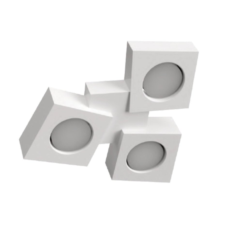 Lámpara de techo de yeso Lampadari Bartalini GNIKCOLB 3 PLAP14 GX53 LED